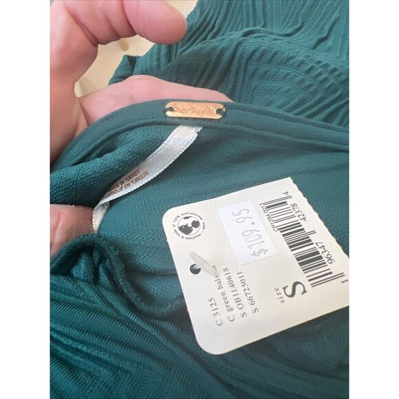 NWT Free People Dress Mini Green Sz Small S Babydoll Back Tie MRSP $110 Pockets - Picture 8 of 10